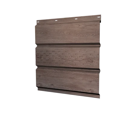 Металлический софит Grand Line Металлический софит  Print Elite 0,45 с частичной перфорацией под дерево в Санкт-Петербурге фото