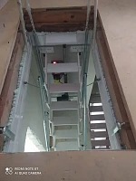 Электропривод люк-лестницы Fantozzi Scale Motor Premium 70х120, вид с чердака