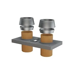 Верхние комплекты Schiedel Uni Верхний комплект  двухходовой с вентканалом (под изоляцию 5 см)