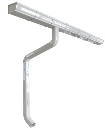 Комплект металлического водостока ГрандЛайн Vortex 127x78 мм Полиэстер RAL 9003 в Санкт-Петербурге фото