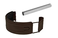 Соединитель желоба в комплекте d-125 мм Аквасистем Премиум PU Matt 0,6 RR 32