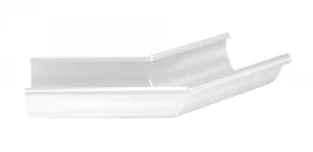 Угол желоба наружный d-125 мм 135 гр Aquasystem Premium Pural 0,6 RAL 9003