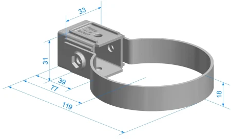 Хомут трубы d-80 мм ПВХ Döcke Standard в Санкт-Петербурге фото