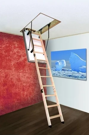 Чердачная люк-лестница Oman Складная 3-х секционная противопожарная Polar EI45 в Санкт-Петербурге фото