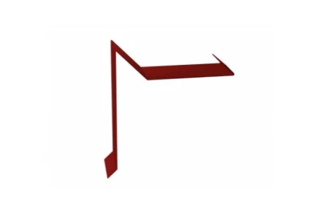 Планка ветровая для мягкой кровли двойная завальцовка Grand Line 60x30x90 0,5 Satin цвет RAL 3011