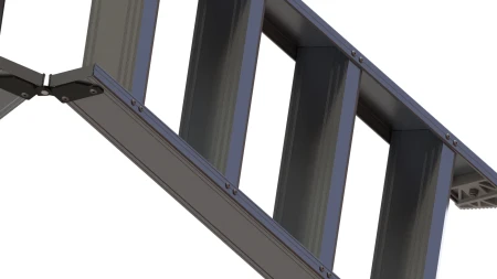 Чердачная люк-лестница Oman Алюминиевая складная 3-х секционная Alu Profi Lite в Санкт-Петербурге фото