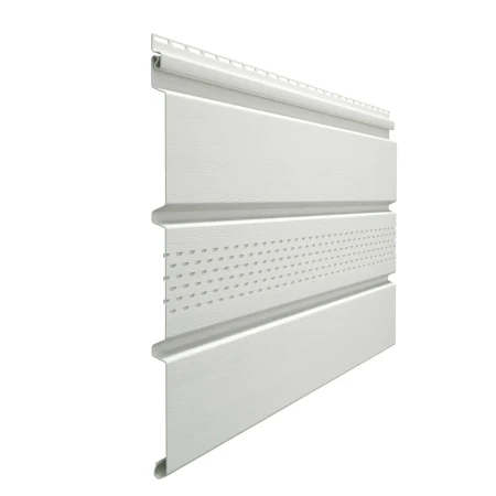 Виниловый софит Döcke T4 Standard с частичной перфорацией, пломбир