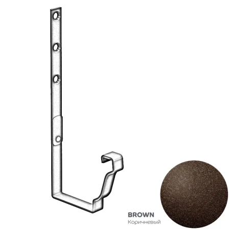 Крюк желоба длинный 120x86x295 мм Металл Профиль FORAMINA FREEZE QUADRO 3,0 Brown