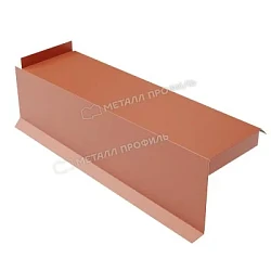 Планка сегментная торцевая левая Металл Профиль 400 мм Puretan 0,5 Планка сегментная торцевая левая Металл Профиль 400 мм Puretan 0,5