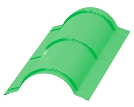 Планка конька круглого Металл Профиль R110x2000 0,5 Norman цвет RAL 6018