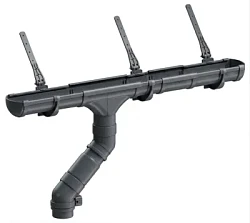 Комплект пластикового водостока d-141x100 мм Döcke lux графит RAL 7024