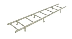 Кровельная лестница Borge универсальная 2,7 м Оцинкованная