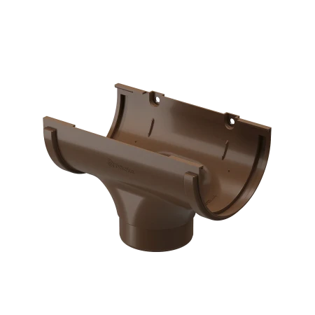 Воронка желоба ПВХ d-120x80 мм Döcke Standard светло-коричневая RAL 8017