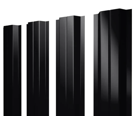 П-образный Satin 0,5 RAL 9005 прямой