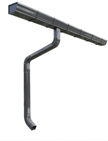 Комплект металлического водостока ГрандЛайн Vortex 127x78 мм Полиэстер RAL 7024 в Санкт-Петербурге фото