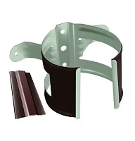 Кронштейн трубы на дерево d-100 мм Grand Line PE Полиэстер двухсторонний 0,6 RAL 8017