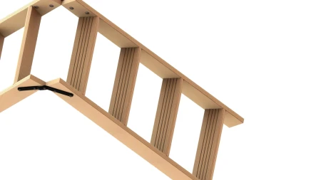 Чердачная люк-лестница Oman Складная 3-х секционная противопожарная Polar EI45 в Санкт-Петербурге фото