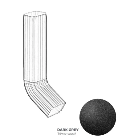 Труба водосточная с коленом 76x102x1000 мм Металл Профиль FORAMINA FREEZE QUADRO Valori двухстороннее 0,5 в Санкт-Петербурге фото