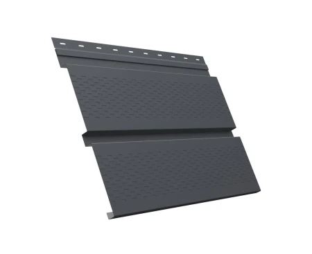 Металлический софит Grand Line Квадро Брус Pural Matt 0,5 с полной перфорацией RR 23