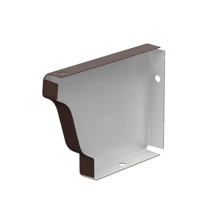 Заглушка желоба левая 120x86 мм Металл Профиль Бюджет Полиэстер 0,5 RAL 8017