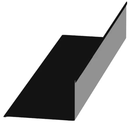 Планка примыкания верхняя Металл Профиль 250x147x2000 Viking 0,45 цвет RAL 9005