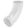 Колено стока (отвод трубы) декорированный d-100 мм Aquasystem Premium Pural 0,6 RAL 9003