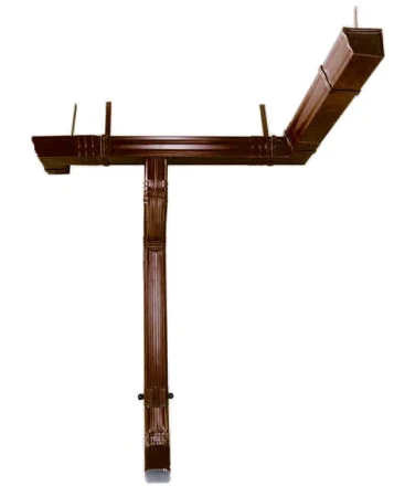 Труба прямоугольная с коленом 3 м ГрандЛайн Vortex Matt Полиэстер Matt 0,45 RAL 8017 (шоколад)