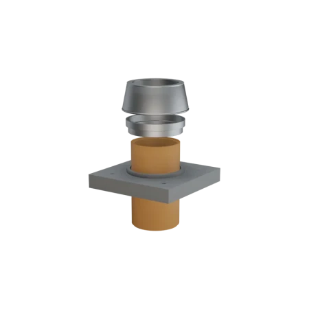Верхний комплект Schiedel Uni одноходовой без вентканала (под отделку 2 см) Ø-180 мм