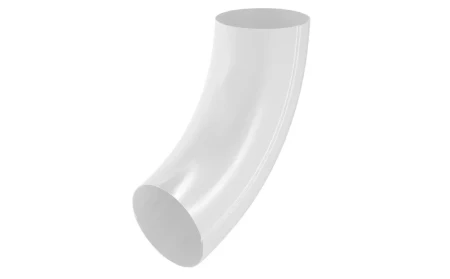 Колено трубы d-90 мм Aquasystem Premium Pural 0,6 RAL 9003