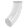 Колено трубы d-90 мм Aquasystem Premium Pural 0,6 RAL 9003