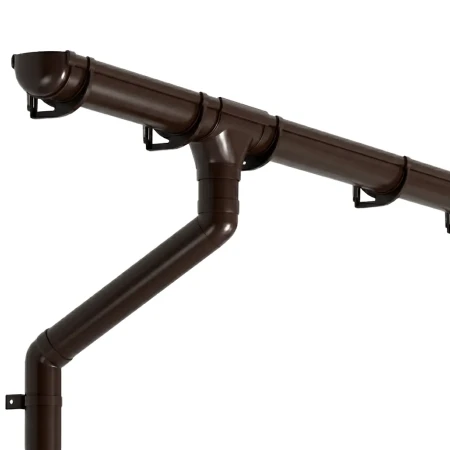 Комплект пластикового водостока d-135/90 мм ГрандЛайн Дизайн коричневый RR 32 в Санкт-Петербурге фото