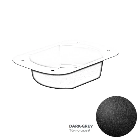 Воронка выпускная 76x102 мм Металл Профиль FORAMINA FREEZE QUADRO Valori двухстороннее 0,6 DarkGrey
