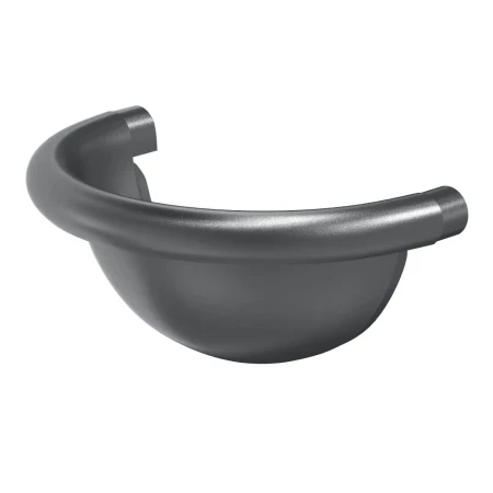 Заглушка желоба универсальная полукруглая d-125 мм Aquasystem Premium Pural Matt 0,6 RAL 7024