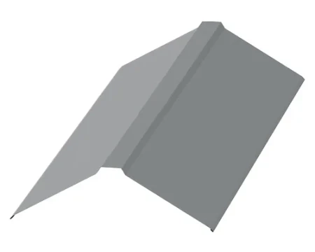 Планка конька плоского Металл Профиль 190x190x2000 0,45 Полиэстер цвет RAL 7004