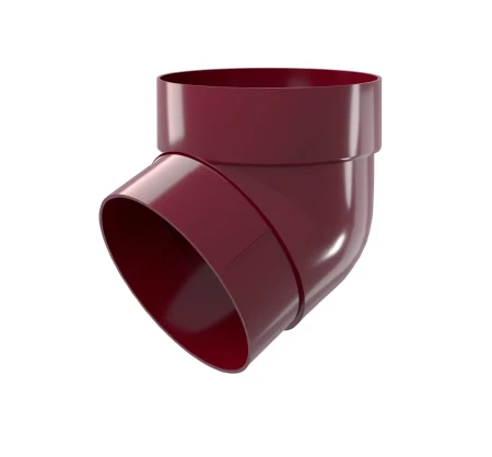 Колено трубы d-90 мм 67 гр ПВХ Grand Line бордо RAL 3005