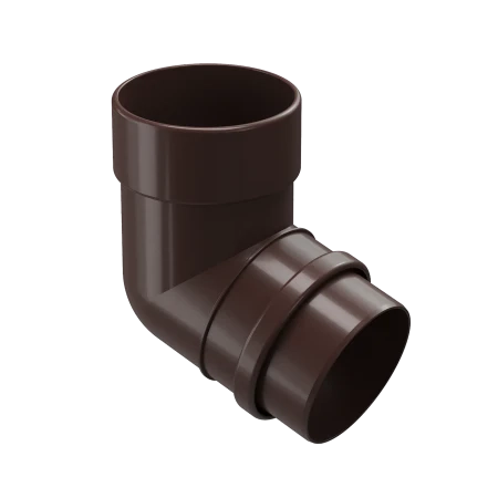 Колено трубы d-100 мм 72 гр ПВХ Döcke Lux шоколад RAL 8019