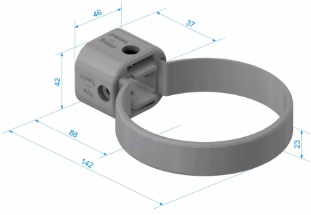 Хомут трубы d-100 мм универсальный ПВХ Döcke Lux в Санкт-Петербурге фото
