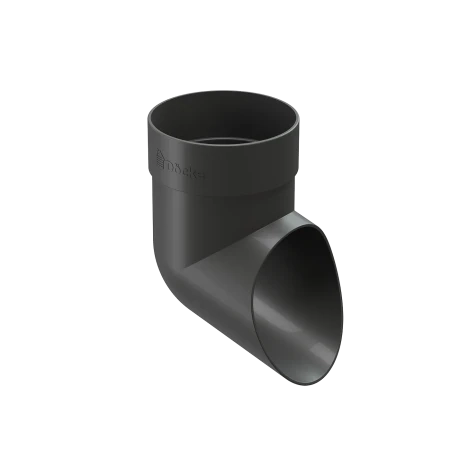 Колено стока (наконечник) d-80 мм ПВХ Döcke Standard серое RAL 7024