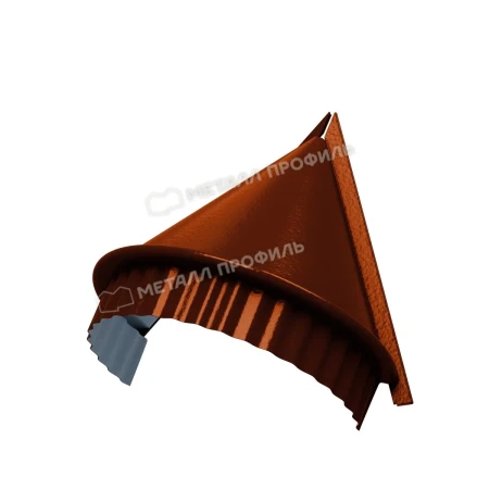 Заглушка конька круглого конусная Металл Профиль 0,5 AGNETA цвет Copper