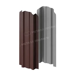 Штакетник Металл Профиль Прямоугольный Lane Viking E 0,5 фигурный