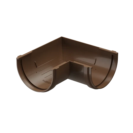 Угол желоба универсальный d-120 мм 90 гр ПВХ Döcke Standard светло-коричневый RAL 8017