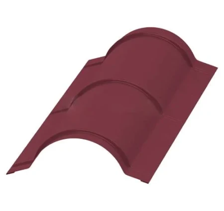 Планка конька круглого Металл Профиль R110x2000 0,5 Norman цвет RAL 3005