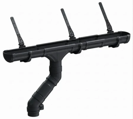 Комплект пластикового водостока d-141x100 мм Döcke lux карбон RR 33 в Санкт-Петербурге фото