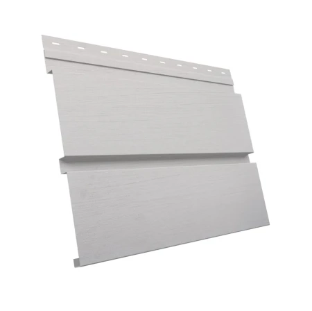 Металлический софит Grand Line Квадро Брус Print Elite 0,45 без перфорации Milky Wood