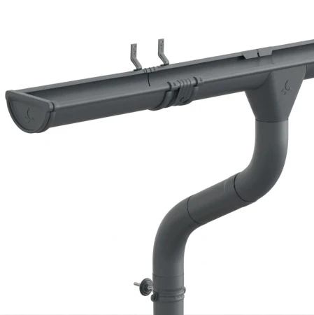 Комплект металлического водостока Аквасистем Комфорт d-150x100 мм 6 м/3 м PU Ral 7024 в Санкт-Петербурге фото