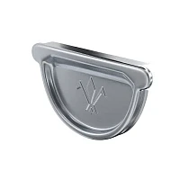 Заглушка желоба универсальная с резиновым уплотнителем d-150 мм Аквасистем Премиум 0,5 Оцинкованная