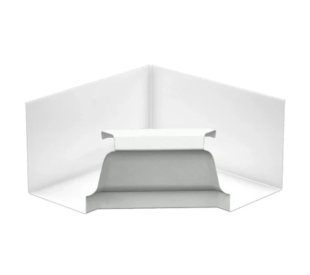 Угол желоба внутренний 120x86 мм Металл Профиль Бюджет Полиэстер 0,5 RAL 9003