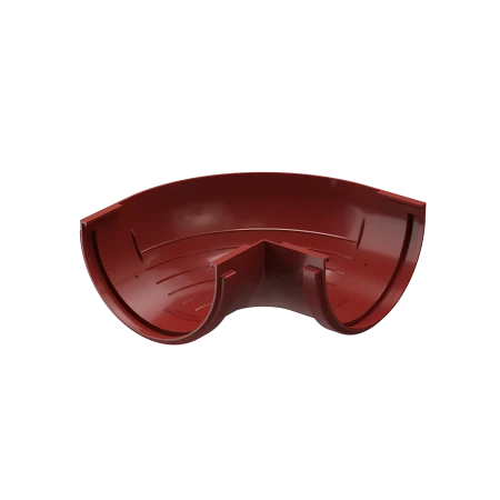 Угол желоба наружный d-120 мм 90 гр ПВХ Döcke Standard красный RAL 3005