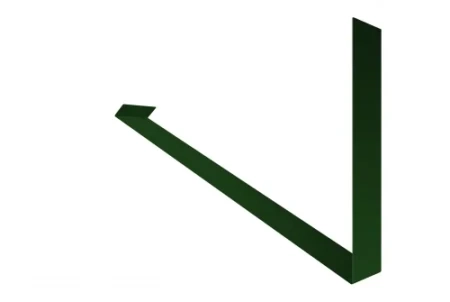 Планка примыкание верхнее к трубе фальц Grand Line 0,5 Satin цвет RAL 6005