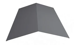 Планка конька плоского простая Металл Профиль 145x145x2000 Полиэстер 0,45